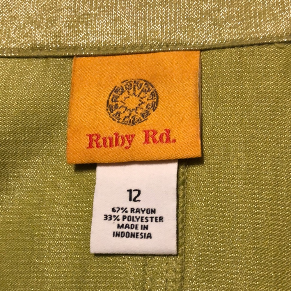 Ruby Rd. Metallic Lime Utility Jacket - image 6
